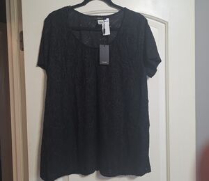 Espresso Black Lace Blouse